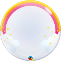 RAINBOW CLOUDS DECO BUBBLE | 24 INCH QUALATEX