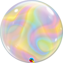 IRIDESCENT SWIRLS BUBBLE | 22 INCH QUALATEX