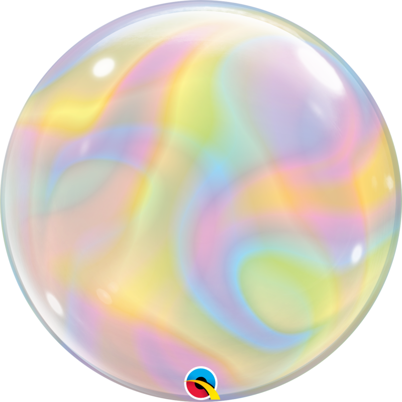 13081B IRIDESCENT SWIRLS BUBBLE | 22 INCH QUALATEX