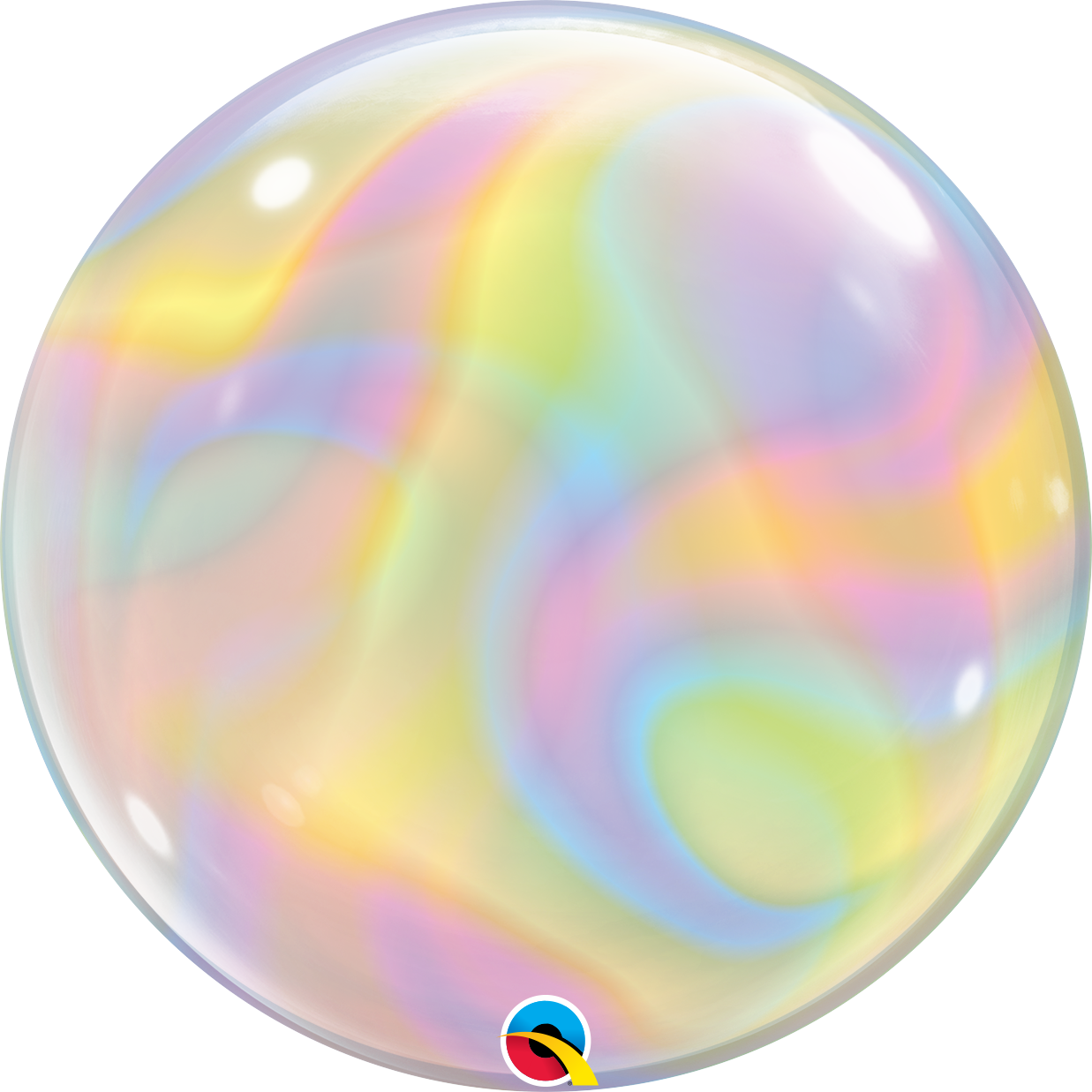 13081B IRIDESCENT SWIRLS BUBBLE | 22 INCH QUALATEX