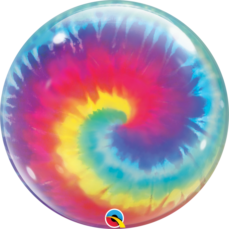 13084B TIE DYE SWIRLS BUBBLE | 22 INCH QUALATEX