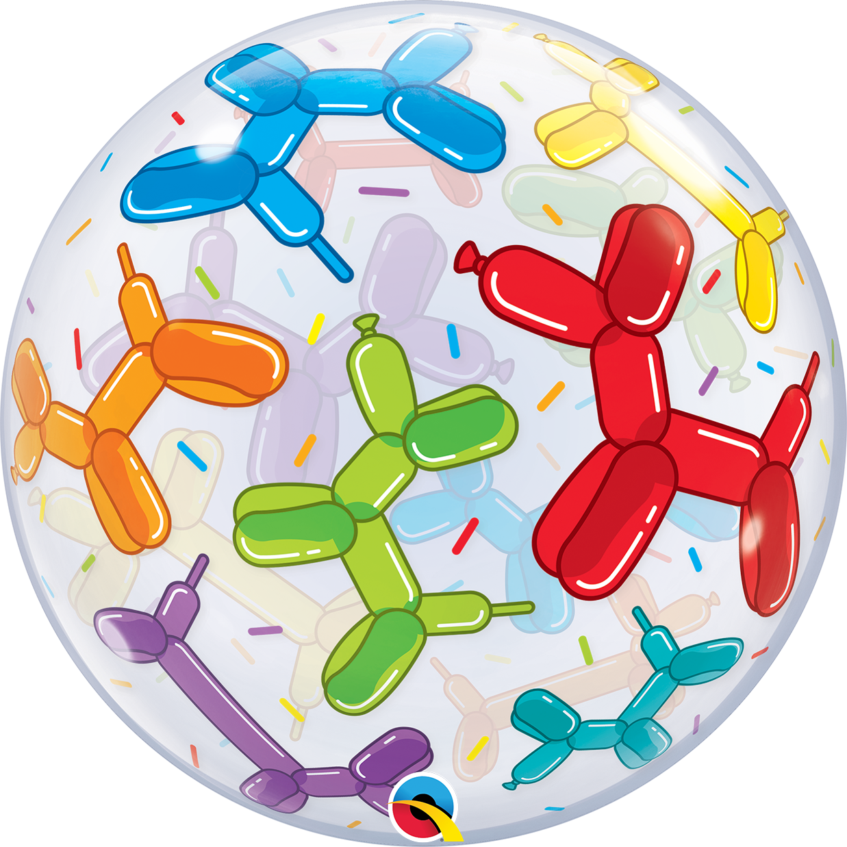 13085B_F BALLOON DOGS BUBBLE | 22 INCH QUALATEX