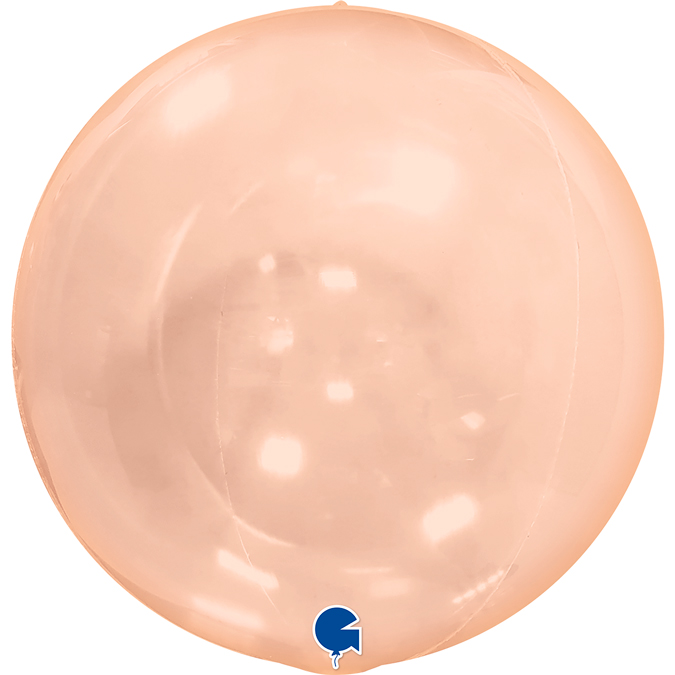 transparent orange globe 4d 15"