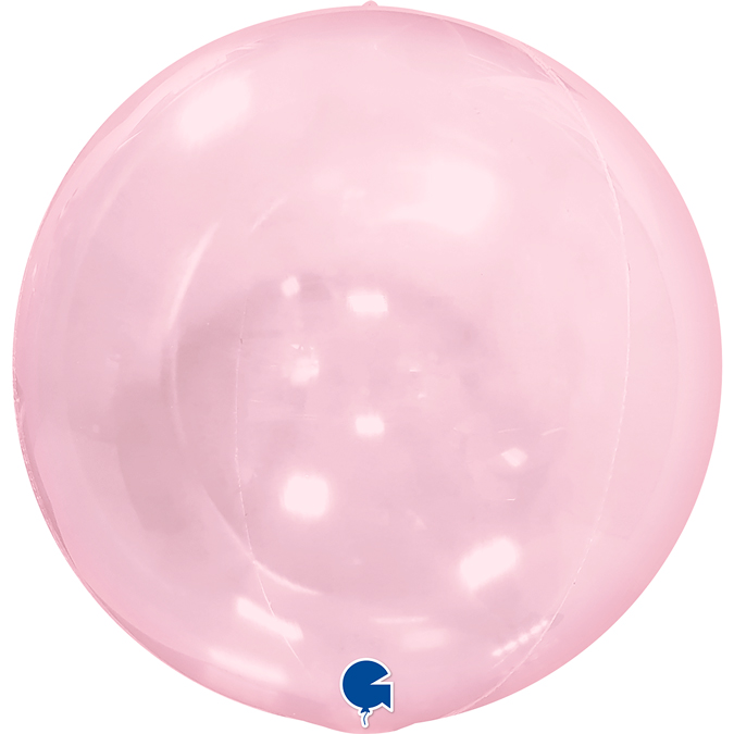 1574109SVPK-Globe-15inc-Transparent-Pink-4D transparent pink globe 4d 15"