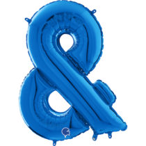 blue ampersand symbol balloon