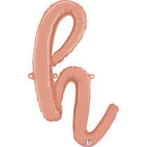 14 24 inch rose gold script letter h balloon