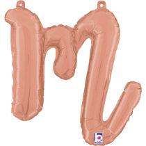 14 24 inch rose gold script letter M balloon