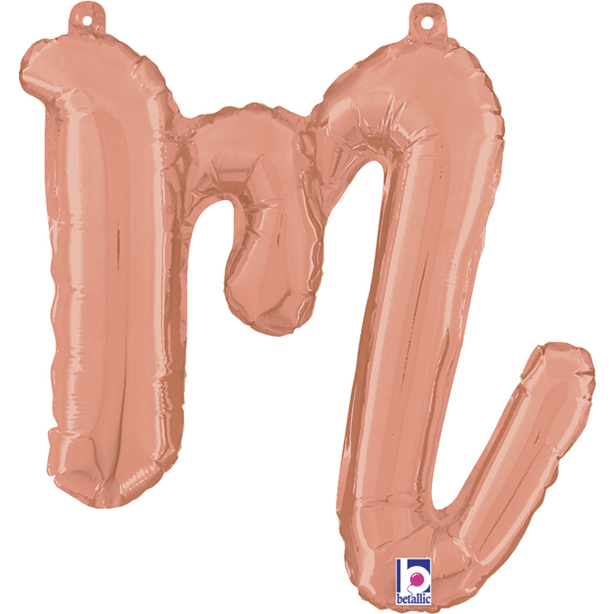 14 24 inch rose gold script letter M balloon