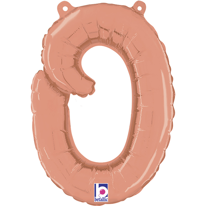 34715RG-Letter-O-Script-Rose-Gold 14 24 inch rose gold script letter O Balloon