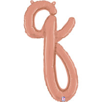 14 24 inch rose gold script letter Q