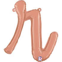 14 24 inch rose gold script letter R
