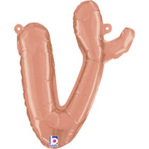 14 24 inch rose gold script letter V balloon