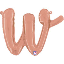 14 24 rose gold script letter W balloon
