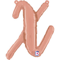 14 24 inch rose gold script letter X balloon