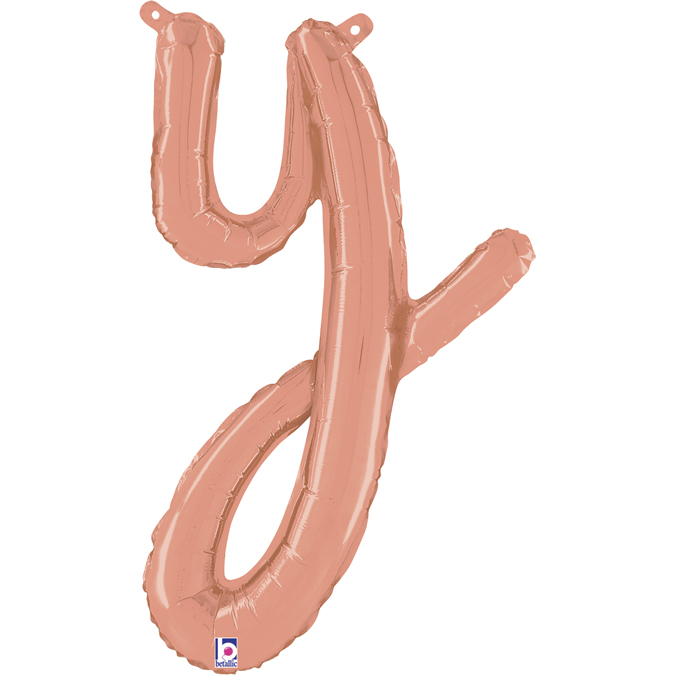 34725RG-Letter-Y-Script-Rose-Gold 14 24 inch rose gold script letter Y balloon