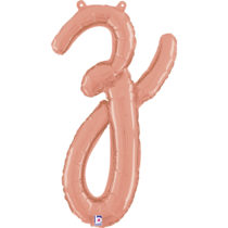 rose gold script letter Z