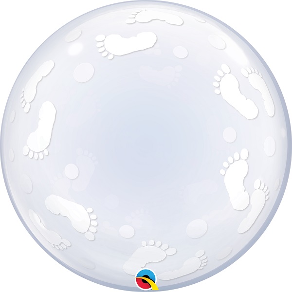 BABY FOOTPRINTS DECO BUBBLE | 24 INCH QUALATEX
