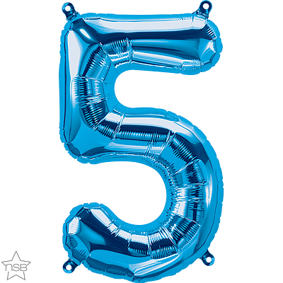 16 inch foil number 5 air filled balloon