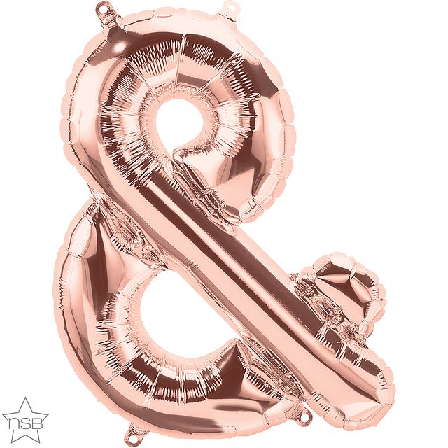 59224_59225B rose gold 16" & symbol balloon