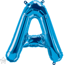 16 inch blue letter a air filled foil balloon