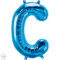 16 inch blue foil letter C sir filled balloon