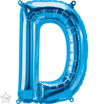 16 inch blue foil letterD air filled balloon