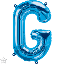 16 inch blue foil letter G air filled balloon