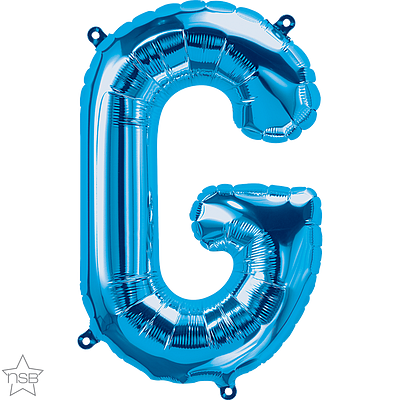 59393_59394B 16 inch blue foil letter G air filled balloon