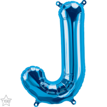 16 inch blue foil letter J air fill balloon