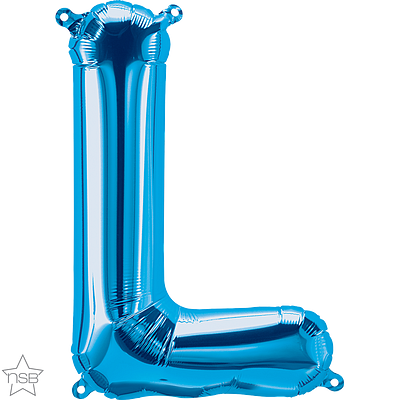 59403_59404B 16 inch blue foil letter l air fill balloon