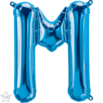 16 inch foil blue letter M balloon