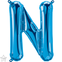 16 inch blue letter N air fill balloon