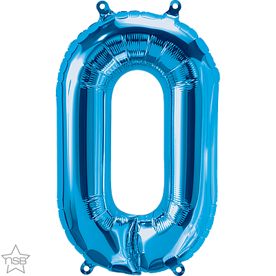 59409_59410B 16 inch blue foil letter O air filled balloon
