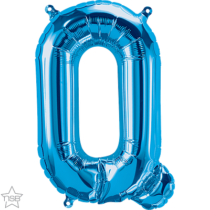 16 inch blue air fill letter Q balloon