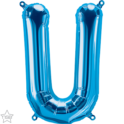 16 inch foil letter U air fill balloon