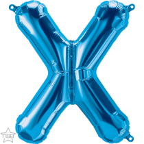 16 inch blue foil letter X air fill balloon