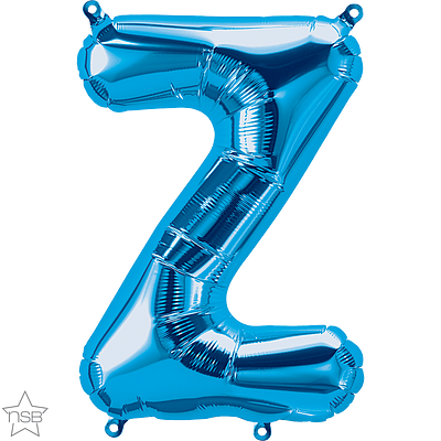 59431_59432B 16 inch blue foil letter Z air fill balloon