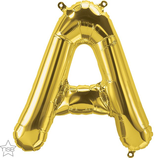 north star gold 16 inch foil letter A