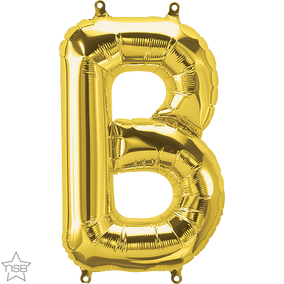 59435_59436B North star gold 16 inch foil letter B balloon