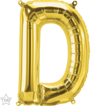 north star gold 16 inch foil letter D balloon