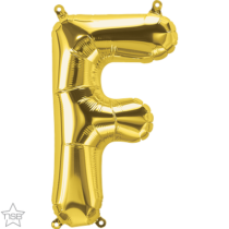 north star gold 16 inch foil letter F balloon