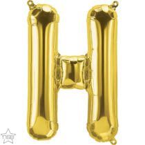 north star gold 16 inch foil letter H balloon