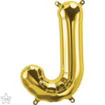 north star gold 16 inch foil letter J balloon