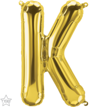 north star gold 16 inch foil letter K balloon