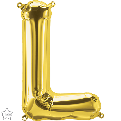 59517_59518B north star gold 16 inch foil letter L balloon