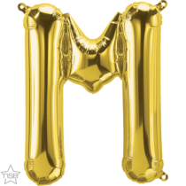 north star gold 16 inch letter M balloon