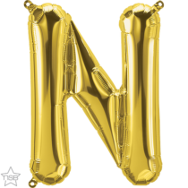 north star gold 16 inch foil letter N balloon