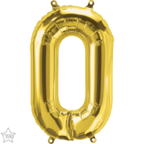 north star gold 16 inch foil letter O balloon