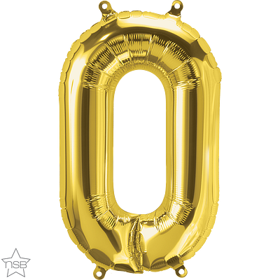 59523_59524B north star gold 16 inch foil letter O balloon