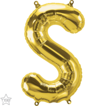 north star gold 16 inch foil letter S balloon